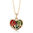 Rose gold finish coloured heart pendant necklace
