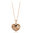 Rose gold finish clear heart pendant necklace