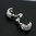 White gold finish clear clip-on earrings