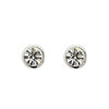 Small 18ct white gold plated clear crystal stud earrings ESWGP003WH00