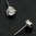 Clear white gold finish stud earrings