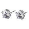 White gold finish 9mm round stud earrings