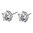 White gold finish 9mm round stud earrings
