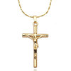 18ct Gold finish crucifix necklace