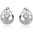 White gold finish clear sparkly studs