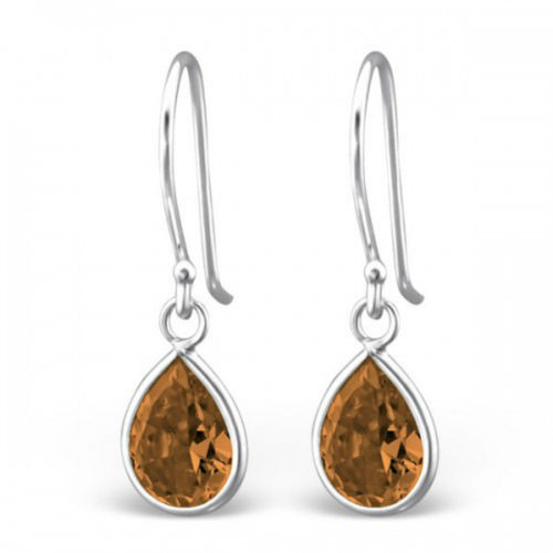925 Sterling Silver Cubic Zirconia hook earrings