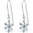 925 Sterling Silver Snowflake hook earrings