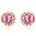Rose gold finish pink stud earrings