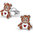 925 Sterling Silver kids teddy bear stud earrings