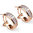 Rose gold finish half-hoop omega earrings