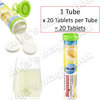 1 Tube of 20 Magnesium effervescent dissolvable tablets with lemon flavour