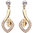 Rose gold dangly gold colour stud earrings