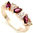 Rose Gold finish Ring with Amethyst CZs