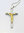 White and yellow gold finish crucifix necklace