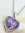 White gold finish purple heart pendant necklace