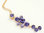 Purple rose gold finish pendant necklace