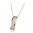 Rose gold finish clear pendant necklace