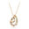 Rose gold finish clear sparkly pendant necklace