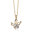 Rose gold finish swan pendant necklace