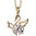 Rose gold finish swan pendant necklace