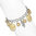 Golden Bead Leaf Charm Bracelet