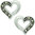 Elegant S/S Marcasite heart stud earrings