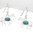 Blue-green S/S and Opal horse hook earrings