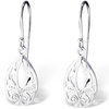 Sterling Silver oval shaped hook earrings