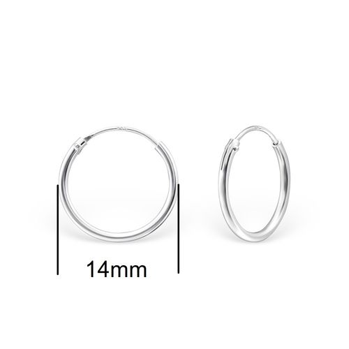 Sterling Silver 14mm Sleeper earrings