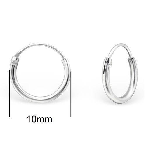 Sterling Silver 10mm Sleeper earrings