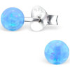 925 Sterling Silver Opal Stud Earrings
