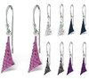 Sterling Silver sparkly triangle hook earrings
