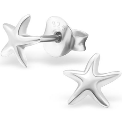 Sterling Silver 6mm star fish studs