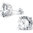 Sterling Silver 8mm round clear CZ Studs