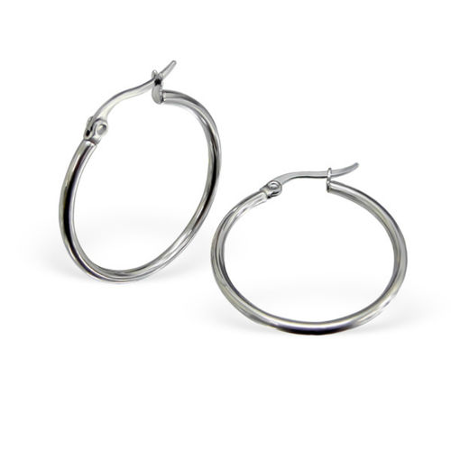 25mm Surgical Steel hoop earrings