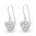 Sterling Silver sparkly heart hook earrings