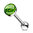 Green 316L Surgical Steel Dome Top Barbell