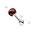 Red 316L Surgical Steel Dome Top Barbell