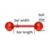Red 14mm Bio Flex Barbell with 5mm Acrylic Balls