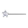 925 S/S Nose Stud with 3mm Clear CZ Star