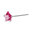 925 S/S Nose Stud with 3mm Fuchsia CZ Star