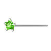 925 S/S Nose Stud with 3mm Light Green CZ Star