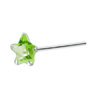 925 S/S Nose Stud with 3mm Peridot CZ Star