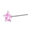 925 S/S Nose Stud with 3mm Pink CZ Star
