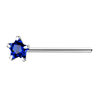 925 S/S Nose Stud with 3mm Blue CZ Star