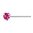 925 S/S Nose Stud with 3mm Fuchsia CZ Heart