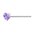 925 S/S Nose Stud with 3mm Purple Lavender CZ Heart