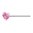 925 S/S Nose Stud with 3mm Pink CZ Heart