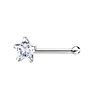 925 S/S Nose Bone with 3mm Clear CZ Star
