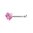 925 S/S Nose Bone with 3mm Pink CZ Heart